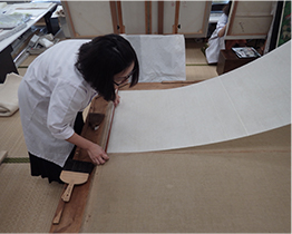 使用日本紙加托畫布